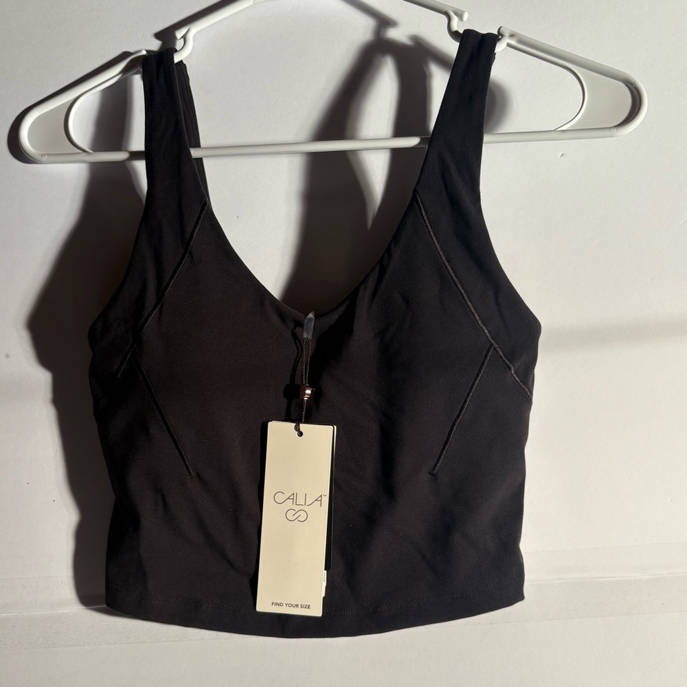 CALIA by Carrie Underwood Black Fitted Crop Tank